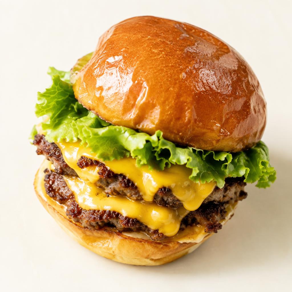 Double smash burger with cheese